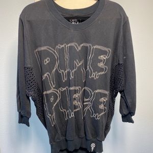 DimePiece Black Mesh Sweatshirt M